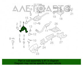 Приемная труба с катализатором Audi Q5 8R 09-17 2.0T