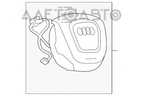 Подушка безопасности airbag в руль водительская Audi Q5 8R 13-17 черная