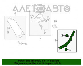 Capac prag interior spate stânga Audi Q5 8R 09-17 negru