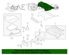 Scaunul soferului Audi Q5 8R 09-17 fara airbag, electric, piele maro, incalzire si ventilatie, stricat, lasat, rupt pe spate