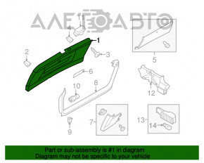 Capacul portbagajului inferior Audi Q5 8R 09-17 negru