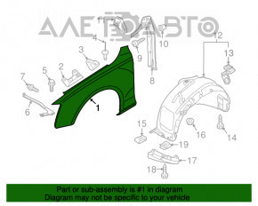 Aripa dreapta fata Audi Q5 8R 09-12 pre-restilizare