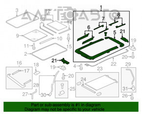 Panoramă completă pentru Audi Q5 8R 09-17 fără perdea.