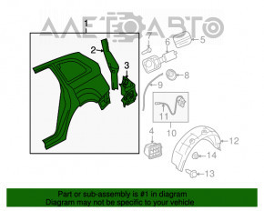 Aripa spate stânga Audi Q5 8R 09-17