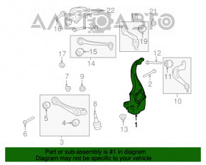 Capacul frontal stânga Audi Q5 8R 09-17 tip 1 complet cu brațe