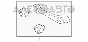 Maneta inferioară față stânga Audi Q5 8R 09-12, cu articulație sferică.