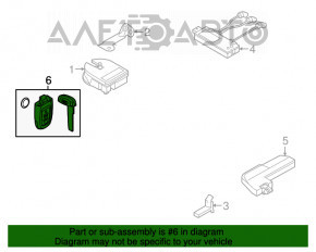 Cheie Audi A4 B8 08-16 inteligentă cu 4 butoane, inserții cromate, zgârieturi