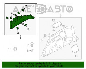 Capac spate stânga Mitsubishi Outlander 14-21 bej, zgârieturi