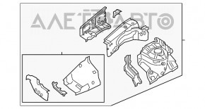 Bucșă față dreapta Mitsubishi Outlander 14-21 argintie, tijă