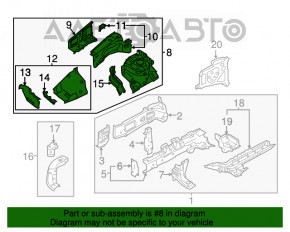 Partea din față dreapta Mitsubishi Outlander 14-21 albastru D14, pe caroserie.