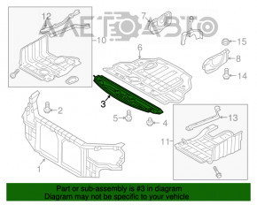 Protecția pentru bara de protecție față Hyundai Sonata 11-15, nouă, originală OEM