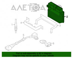 Modulul ECU al motorului VW Passat b7 12-15 SUA diesel