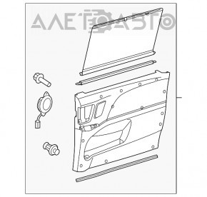 Capacul usii spate stanga Toyota Sienna 11-14 gri.