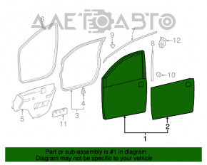 Ușă asamblată față stânga Toyota Sienna 11-17 auriu 4T8, manere