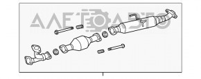 Catalizatorul de mijloc al sistemului de evacuare pentru Toyota Sienna 11-16 3.5 FWD.