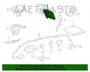 Подушка безопасности airbag в руль водительская Toyota Sienna 11-16 бежевая