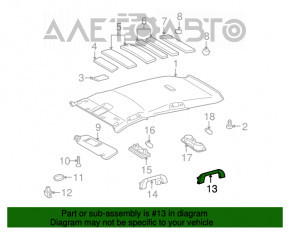 Ручка потолка задняя левая Toyota Sienna 11-20 беж