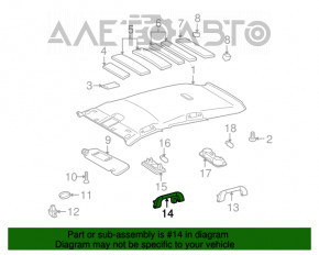 Manerul plafonului din față dreapta pentru Toyota Sienna 11-20.