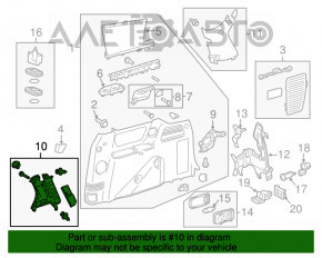 Capac spate stânga pentru Toyota Sienna 11-14 gri.