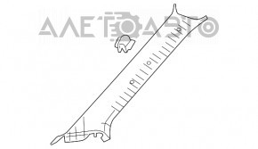 Capacul suportului frontal dreapta superioara Toyota Sienna 11-14 gri, zgarietura