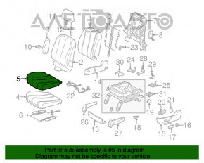 Scaun șofer Toyota Sienna 11-14 fără airbag, catifea gri.