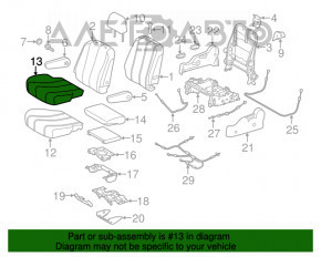 Rândul din spate al dreapta al scaunelor, al doilea rând Toyota Sienna 11-14, material velur gri, pentru 7 locuri.