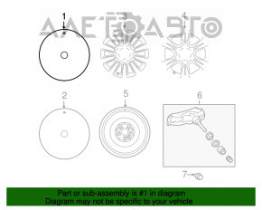 Roată de 17 inch pentru Toyota Sienna 11-20 cu o bordură ușoară.