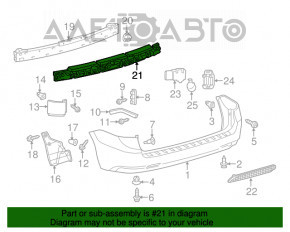 Absorbantul de bara spate pentru Toyota Sienna 11-20