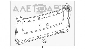 Обшивка двери багажника нижняя Toyota Sienna 11-20 бежевая, побелел пластик