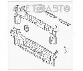 Panoul din spate al Toyota Sienna 11-20, set de 4 piese, culoare aurie.