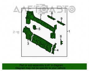 Panoul din spate al Toyota Sienna 11-20, set de 4 piese, culoare aurie.