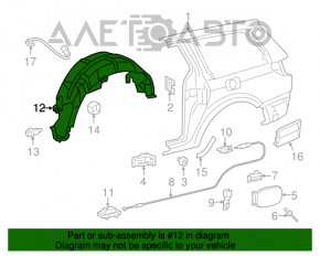 Bara spate dreapta Toyota Sienna 11-20 are prinderea ruptă.