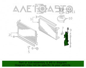 Grila radiatorului dreapta VW Jetta 19- 1.4T nou OEM original