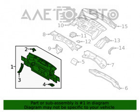 Задняя панель VW Jetta 19- 2 части, черный L041