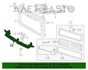 Suportul de prindere a bara de protectie fata, centru VW Jetta 19- nou OEM original.