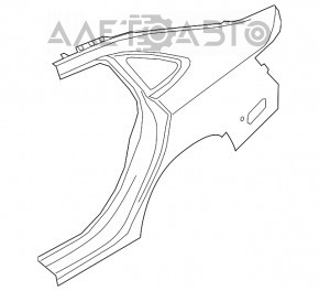 Aripa spate dreapta VW Jetta 19- albastru, pe caroserie