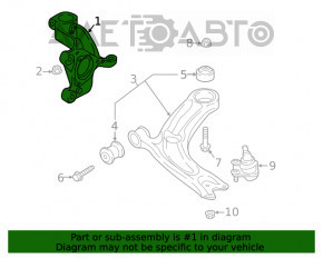 Capacul frontal stânga VW Jetta 19- cu senzor ABS