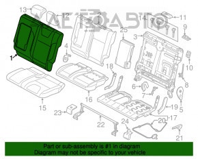 Rândul din spate al scaunelor, al doilea rând Ford Escape MK3 13-19 piele bej.