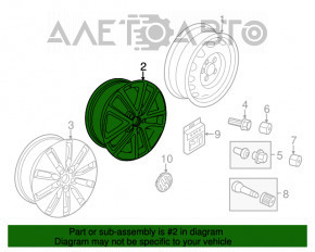 Запасное колесо докатка VW Jetta 11-18 USA R16 125/90