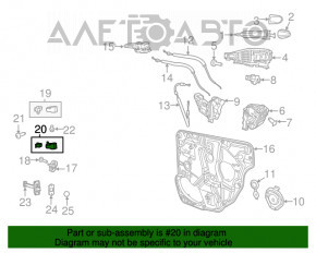 Buclele ușii inferioare din față stânga Dodge Dart 13-16