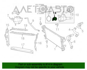 Corpul termostatului Dodge Dart 13-16 2.0 2.4