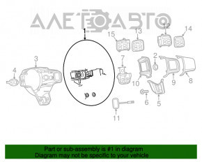 Volan gol Dodge Dart 13-16 negru, cauciuc