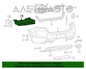 Protecție pentru bara de protecție spate, centru Dodge Dart 13-16