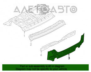 Panoul din spate al Dodge Dart 13-16, set de 4 piese, gri