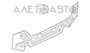 Panoul din spate al Dodge Dart 13-16, 2 piese, argintiu, zdrobit