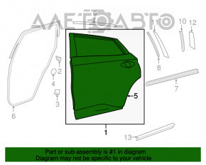 Ușă asamblată spate dreapta Nissan Murano z52 15- alb QAB