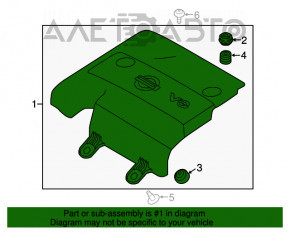 Capacul motorului Nissan Pathfinder 13-16 nou OEM original