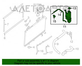 Расширительный бачок охлаждения Nissan Murano z52 15- с крышкой, без шланга