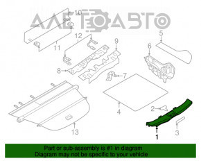 Capac portbagaj Nissan Murano z52 15- negru, zgarieturi