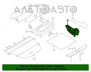 Capac portbagaj stânga Nissan Murano z52 15- zgârieturi.